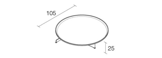 Деревянный круглый низкий журнальный столик Alias SAVOY ARCH-00046601 - Вид №5