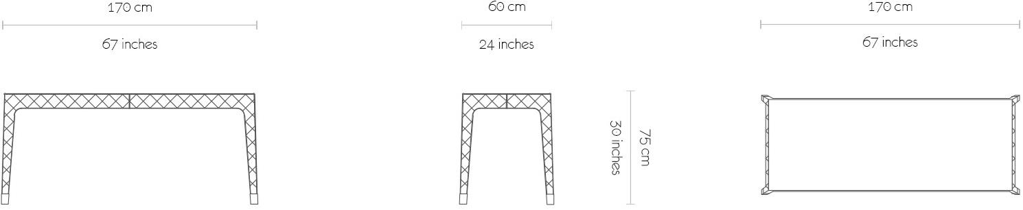 MORADA Прямоугольный кожаный стол с ящиками Cubé Cubé dsk Cube - Вид №2