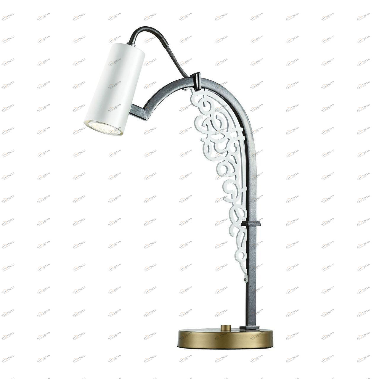 Настольная лампа Favourite Fabia 2301-1T FAVOURITE ИНТЕРЬЕРНЫЕ 221118 Белый;серебро 