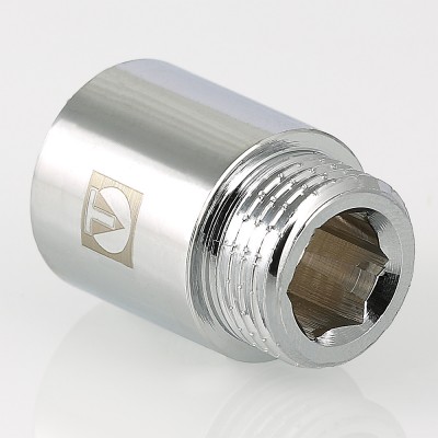 VTr.198.C.0560 Фитинг резьбовой – удлинитель хромированный Valtec 3/4" x 60 мм  - Вид №1