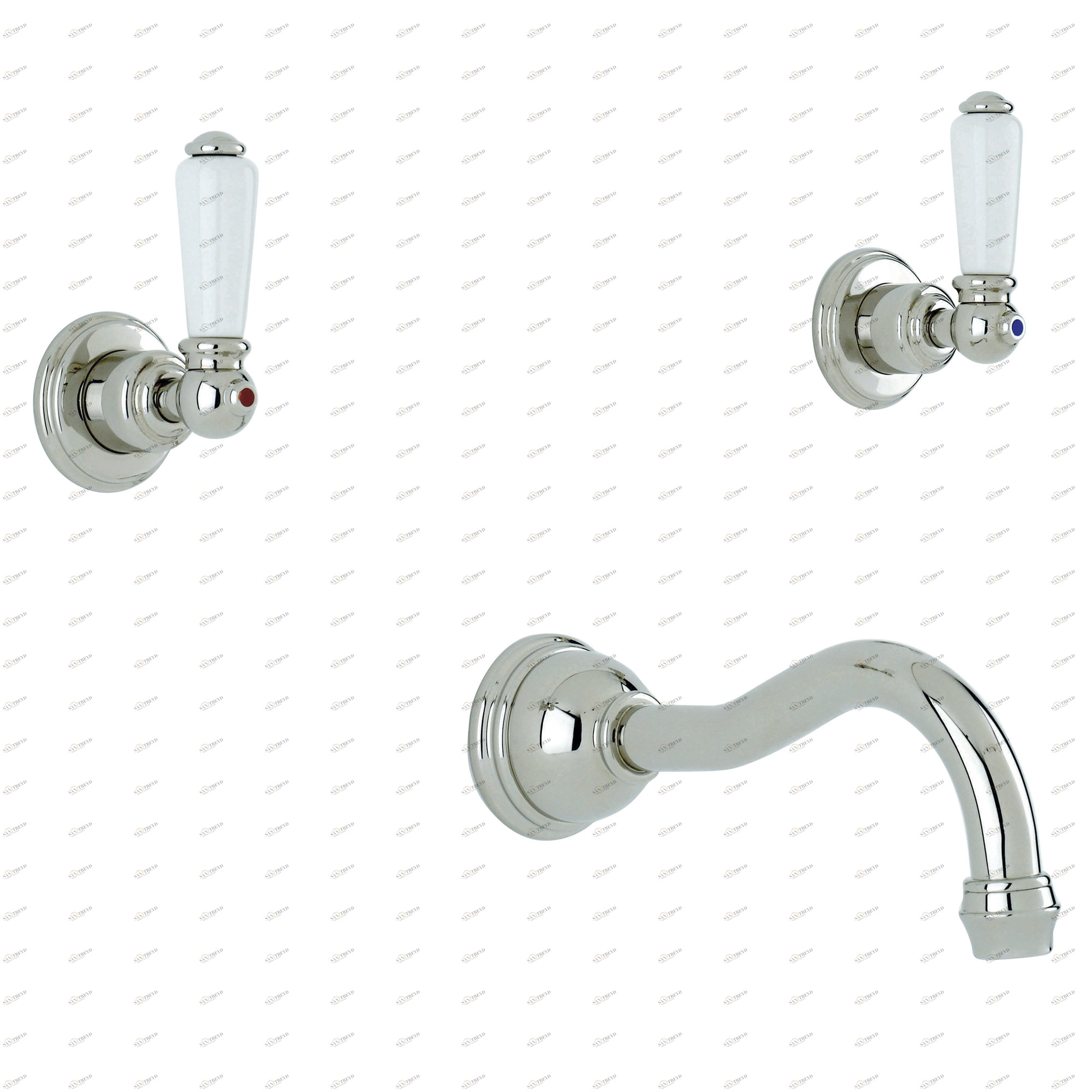 Traditional bathrooms РЫЧАГ для раковины смеситель на 3 отверстия Pr3790/bn 