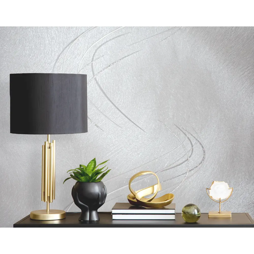 Victoria Stenova Trinity - серые флизелиновые обои с узором для гостиной и спальни 89363940 STLM-0830402 - Вид №3