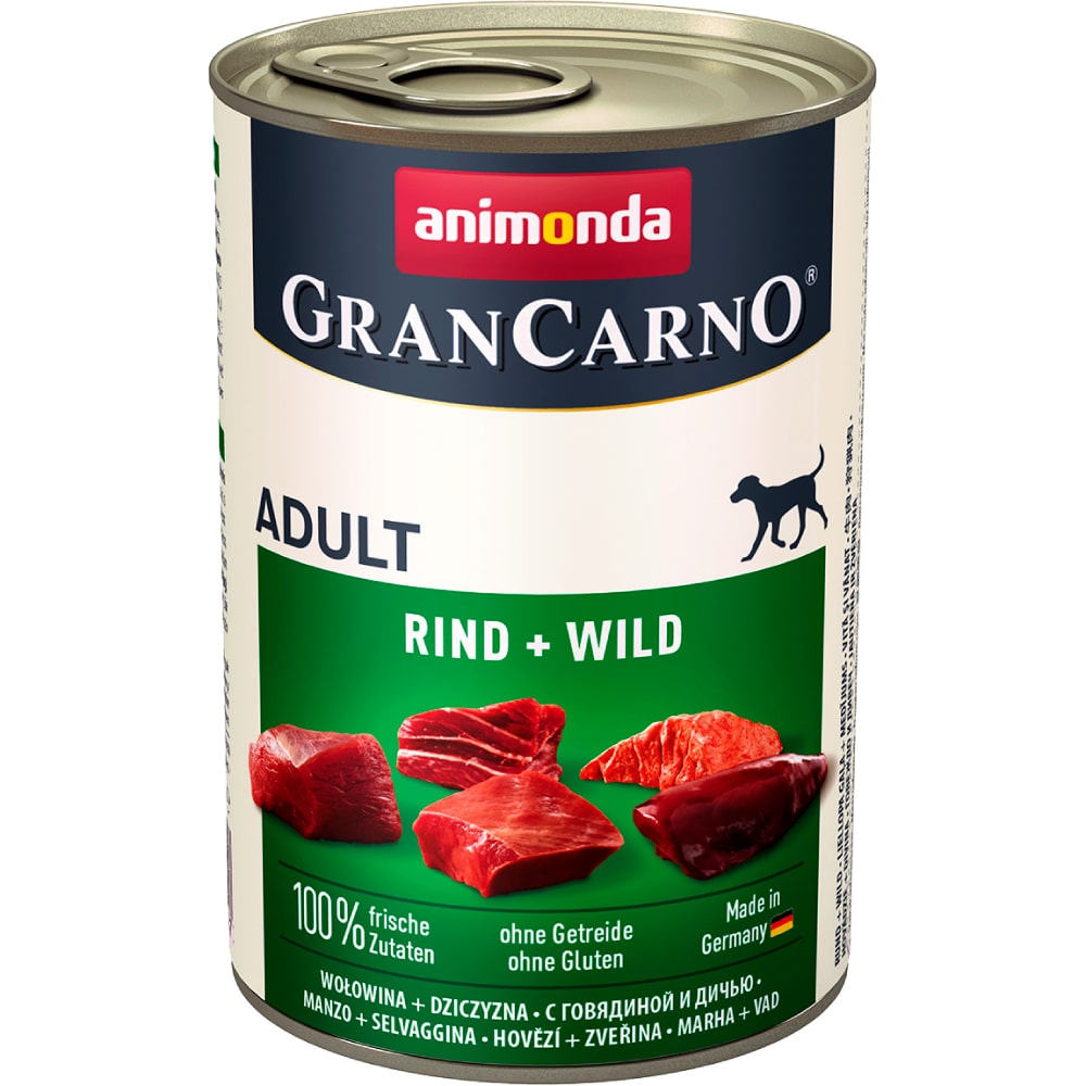 ПР0060005 Корм для собак Gran Carno Original Adult говядина и дичью банка 400г Animonda 