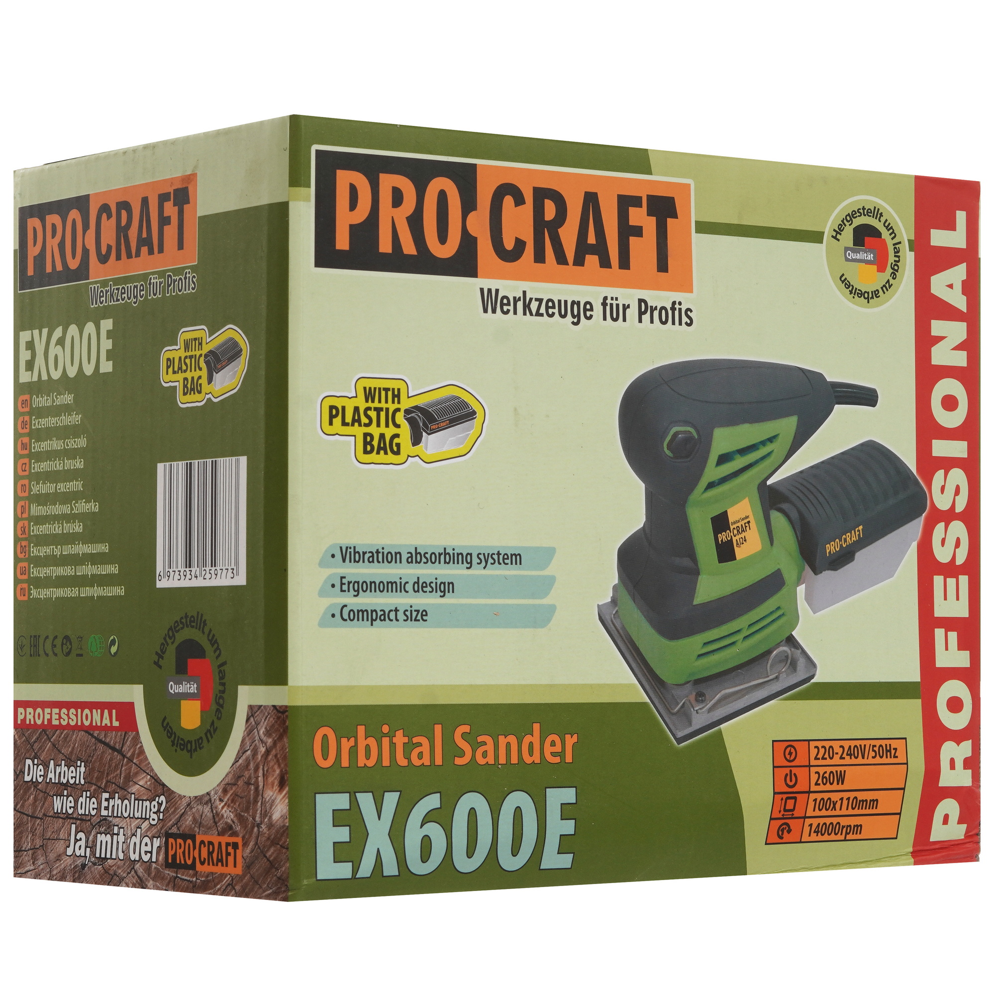 Виброшлифовальная машина PROCRAFT EX600E 9277924 STDN-0111587 - Вид №6