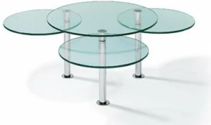 Ronald Schmitt Регулируемый журнальный столик из стали и стекла