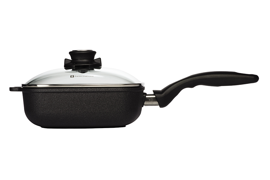 Сотейник индукционный Swiss Diamond со стеклянной крышкой, квадратный, 20х20 см XD6620IC - Вид №2