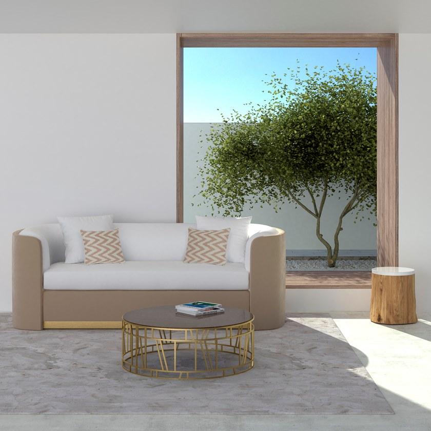 JOSÉ LEITE DE CASTRO Диван набук и ткань 3-х местный  13925872  - Вид №2