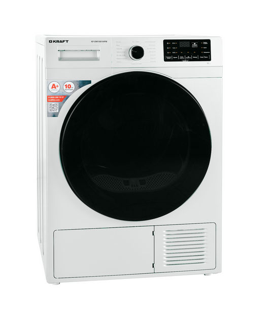 9130763 Сушильная машина KRAFT KF-DM1001HPW белый STDN-0094831 - Вид №1