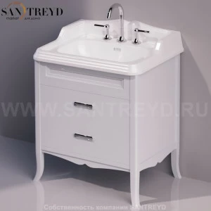 Тумба с ящиком под раковину AR834 белая