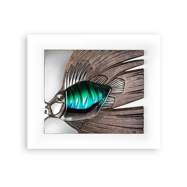 68174 Панно "Пиранья", зелёное/синее, 630/545 мм Maleras 