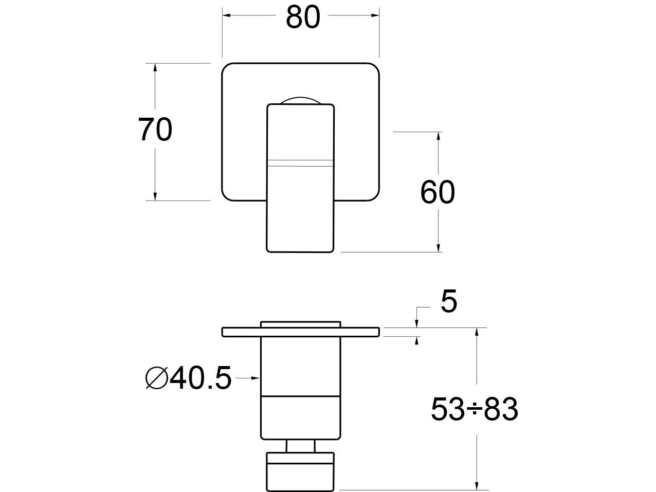 Однорычажный смеситель для душа GUGLIELMI RUBINETTERIE Centanni ARCH-00051527 - Вид №2