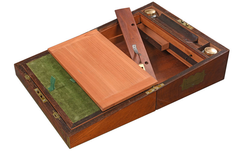 SOR27563 Коробка для письма из красного дерева с латунным переплетом ijlbrown  - Вид №5