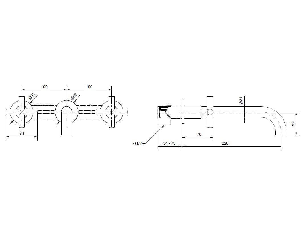Смеситель для раковины из хромированной латуни Bugnatese Rodos ARCH-00093795 - Вид №2