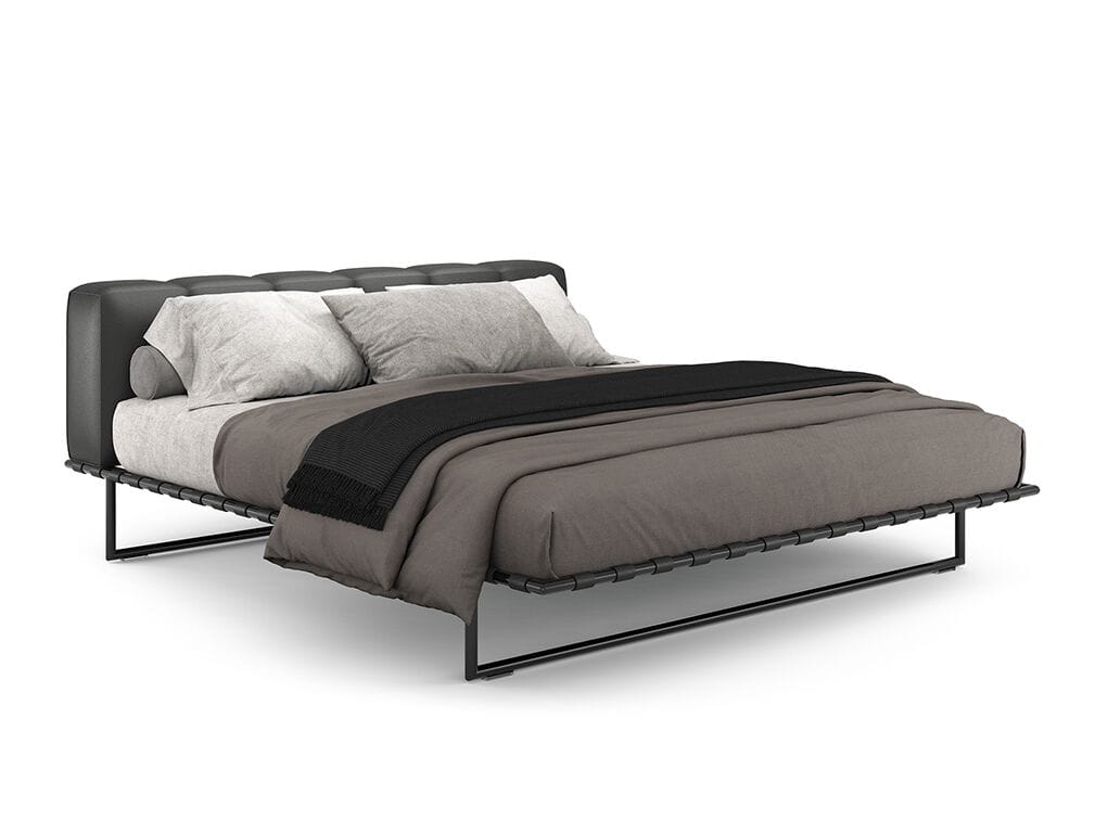 Кожаная двуспальная кровать с мягким изголовьем i 4 Mariani ARCH-00028749