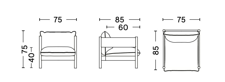 Клубное кресло с подлокотниками Hay Arbour ARCH-00100580 - Вид №7