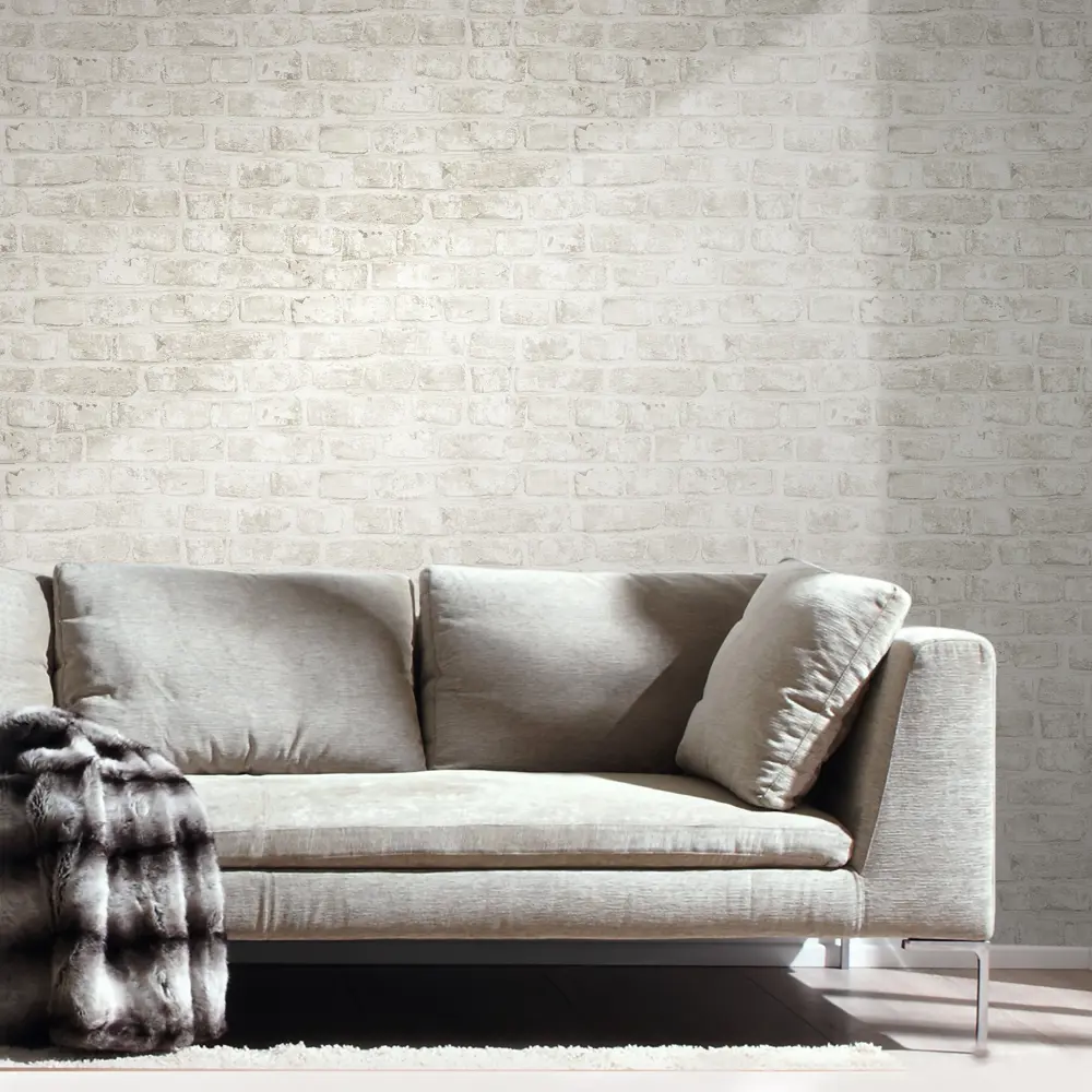 Обои флизелиновые Inspire Brick белые 1.06 м 636611 STLM-2088910 - Вид №2