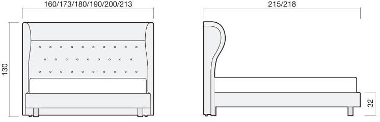 Chaarme Letti Двуспальная кровать со съемным покрытием с мягким изголовьем Altea sun-id-1427509 - Вид №1