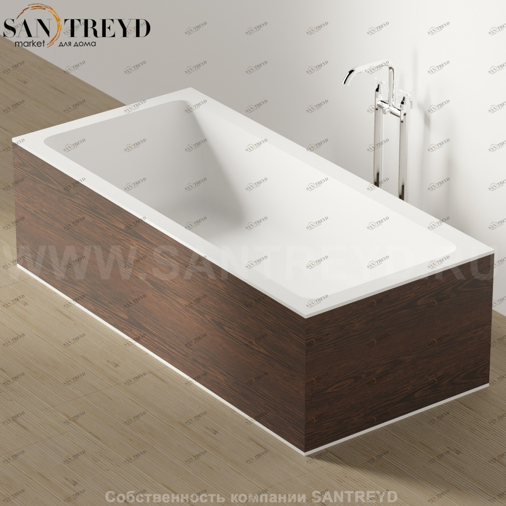 Ванна свободностоящая CARTESIO W коричневый дуб Agape AVAS0994RU