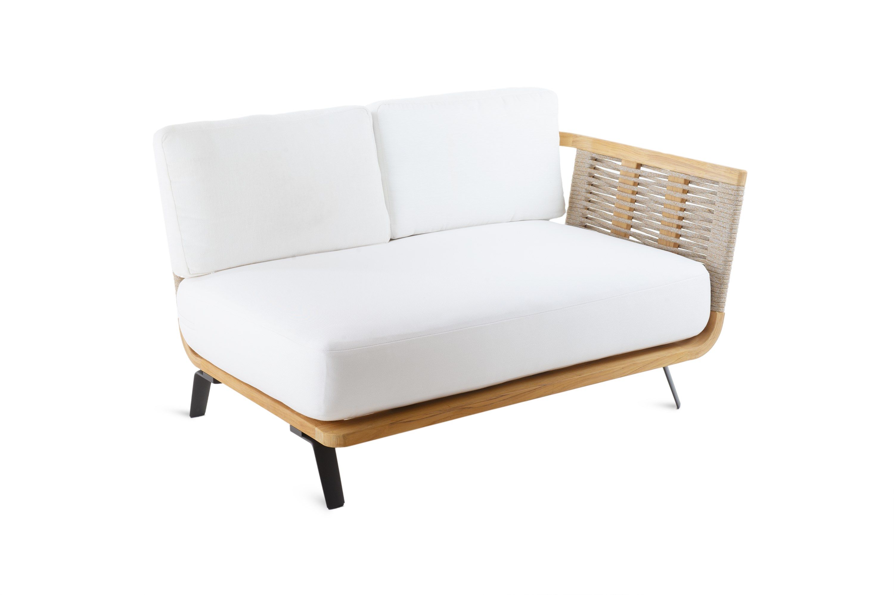 Секционный садовый диван из тикового дерева и акриловой ткани Unopiù Добро пожаловать ARCH-00049846 - Вид №10