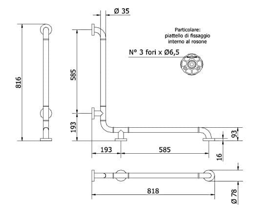 Экструдированный алюминиевый угловой фиксатор для ванной комнаты Thermomat нейлон ARCH-00076102 - Вид №3