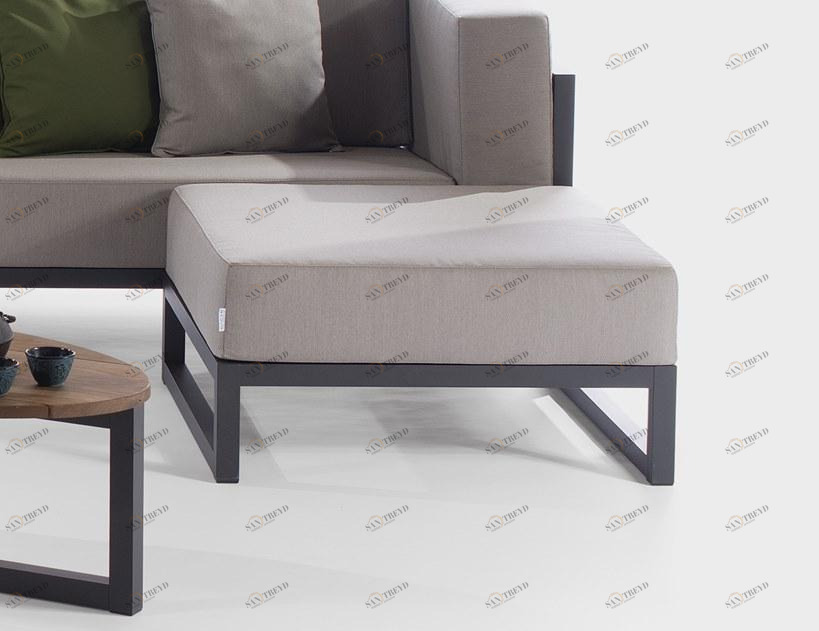 Sachi Пуф из квадратной ткани с обивкой Spikes sun-id-1458446