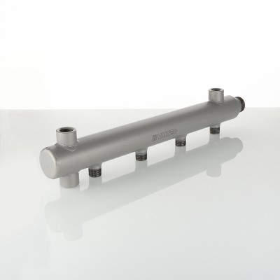 VTc.510.BS.060407 Коллектор из стали с межосевым расстоянием выходов 100 мм Valtec 1", 7 x 1/2"  - Вид №7