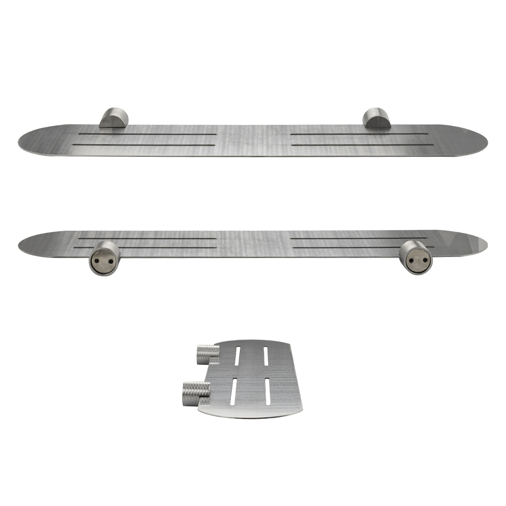 GFmark - Полка литая, из нержавеющей стали с резным креплением, код: 81006  - Вид №4