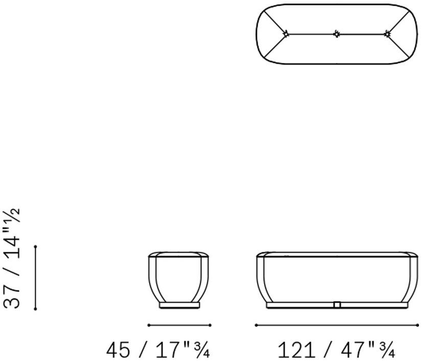 Poltrona Frau Мягкая кожаная скамейка La collezione - divani e poltrone sun-id-1443412 - Вид №4