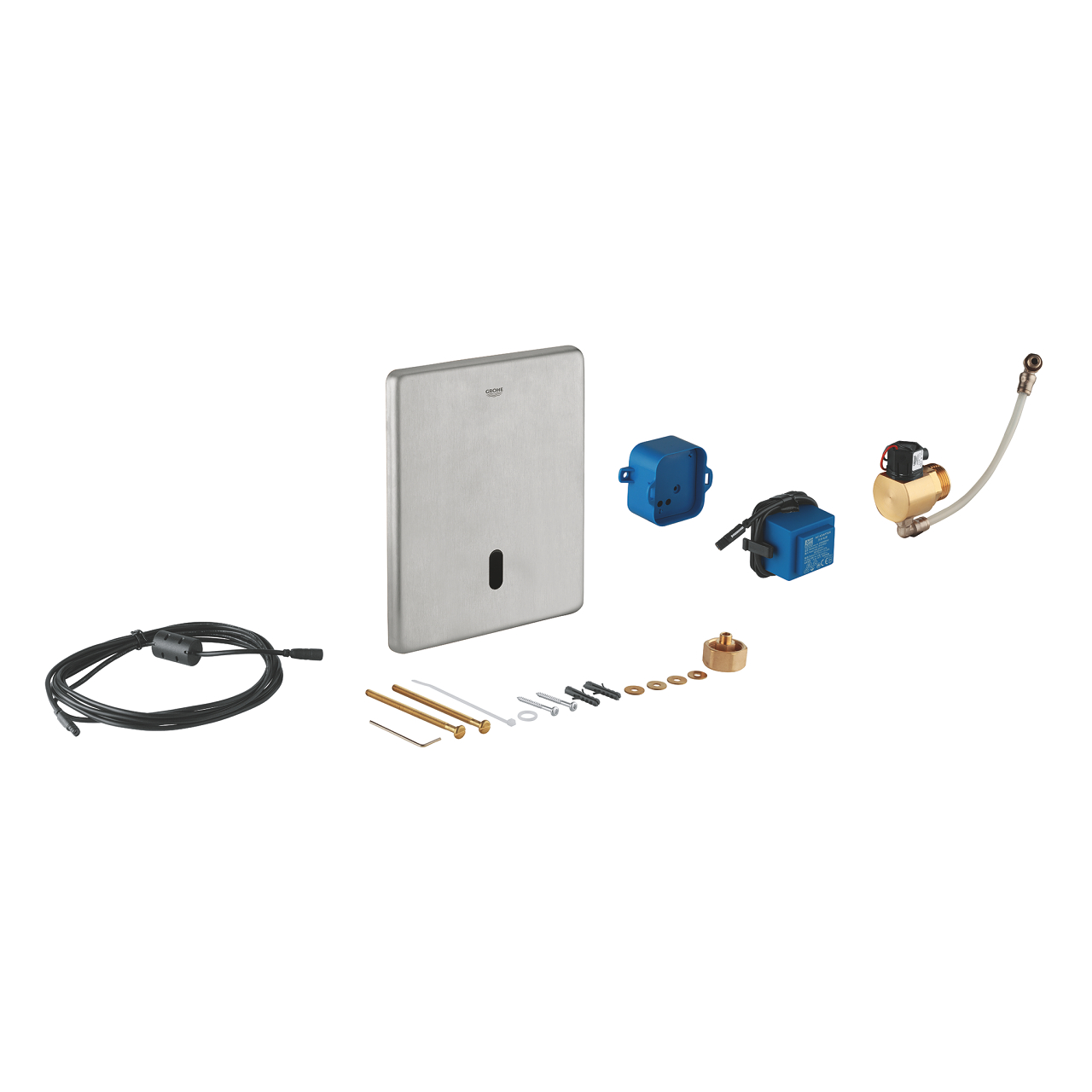 Панель смыва инфракрасная для унитаза GROHE Tectron Skate (1 режим смыва), суперсталь (38393SD1) - Вид №1