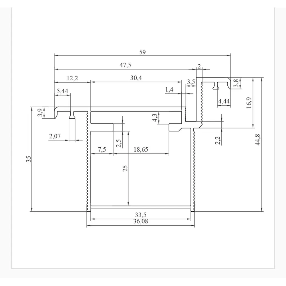 Дверная коробка прямой Invisible 2200x65x35 мм цвет хром (2.5 шт.) Santreyd STLM-2071291 - Вид №1