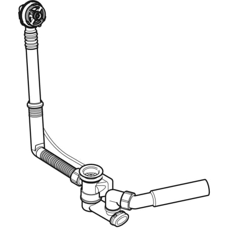 150.501.00.1 Слив для ванны Geberit с поворотным механизмом, d52 Geberit  - Вид №1