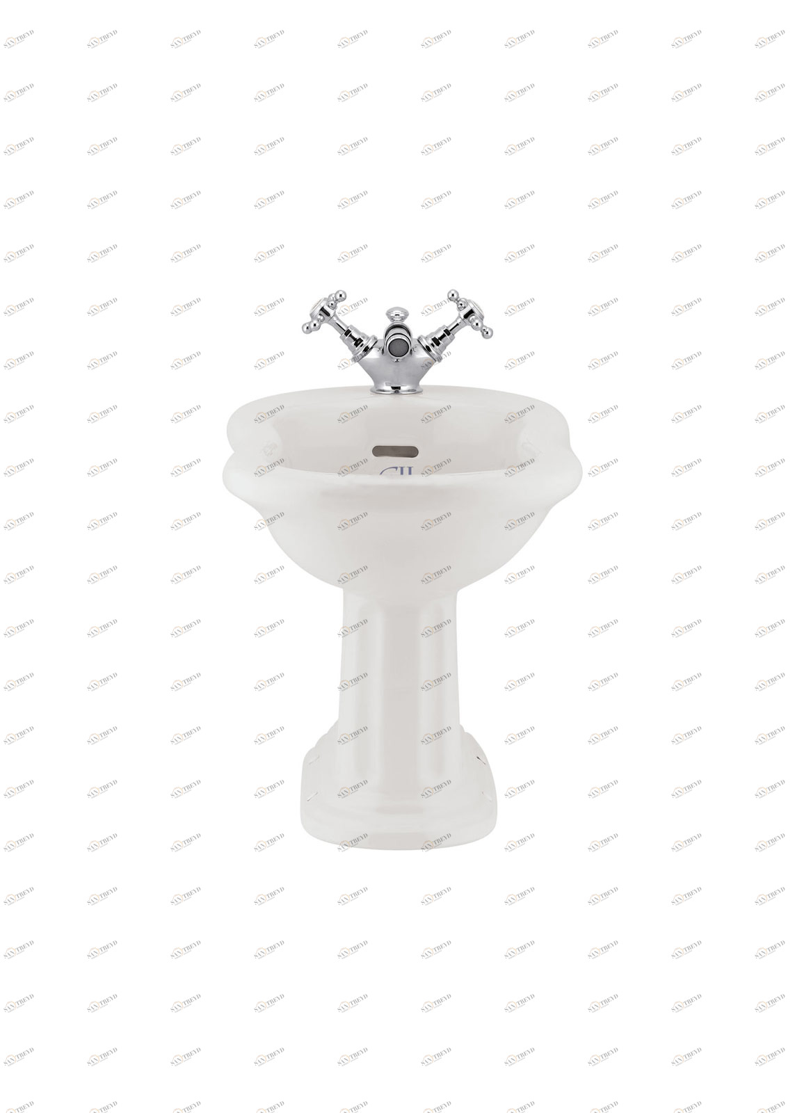 Gentry Home Пьедестал для раковины 640 мм с канавками Belgravia  GH100172 