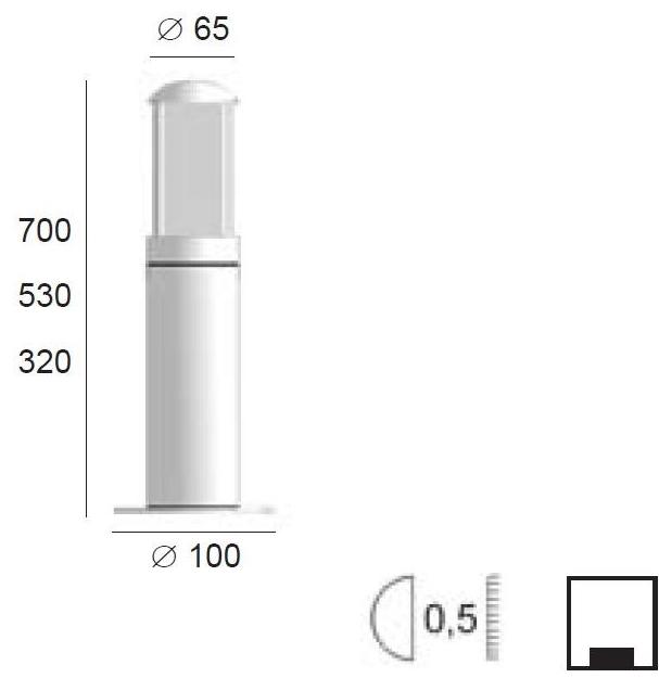 BEL-LIGHTING Световой столбик для общественных мест Nobus 176  - Вид №3
