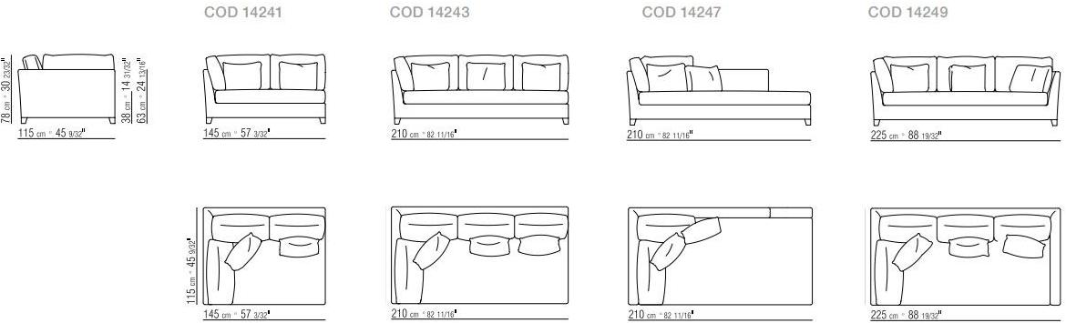 Flexform 3-х местный тканевый диван со съемным чехлом Victor sun-id-1408425 - Вид №7