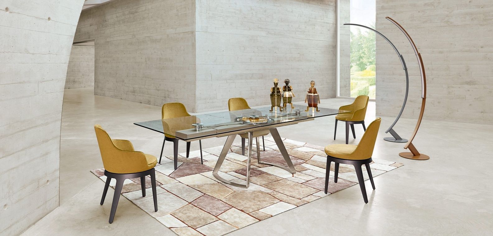 Тканевый поворотный стул с подлокотниками ROCHE BOBOIS TOURNICOTI ARCH-00134966 - Вид №5