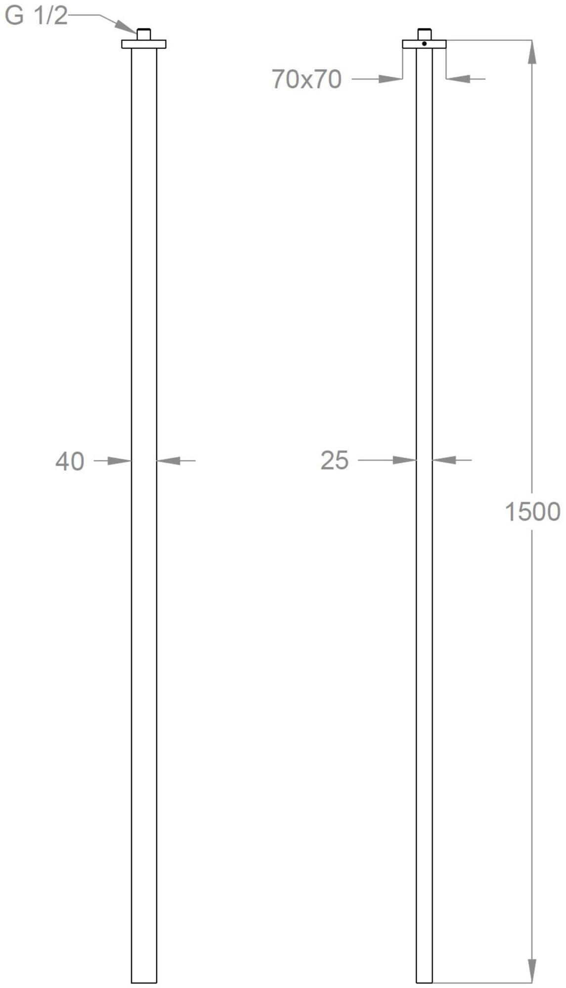 Fir Italia Настенный излив из латуни New playone 90 9042004 - Вид №1