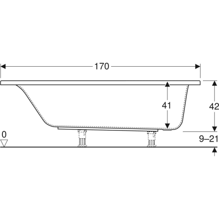 554.300.01.1 Прямоугольная ванна Geberit Renova Plan Geberit  - Вид №27