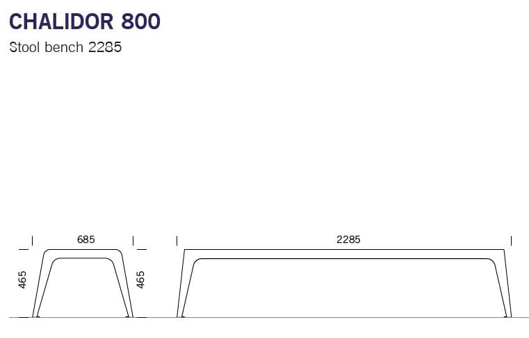 Скамья из нержавеющей стали без спинки BENKERT BANKE Chalidor ARCH-00142394 - Вид №11