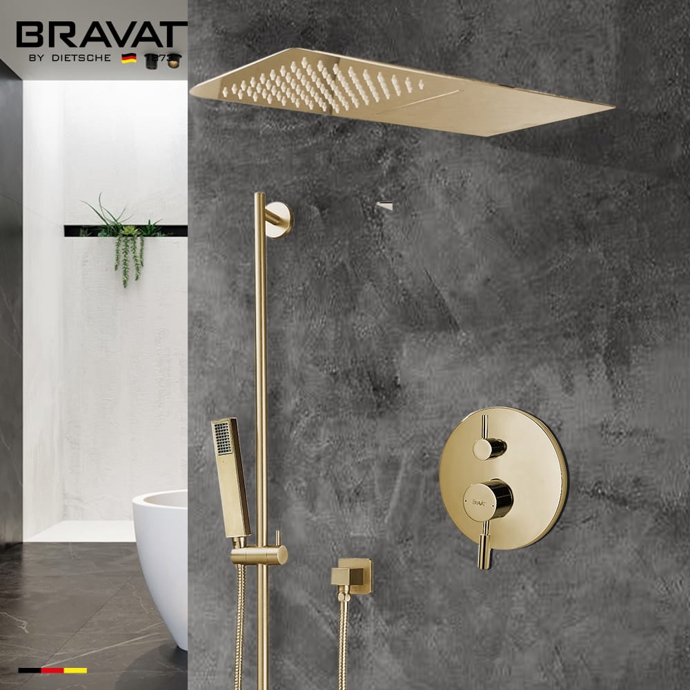 Латунь термостатический смеситель для душа с душем Fontana Showers FS1052 / FS1077 ARCH-00025037 - Вид №3