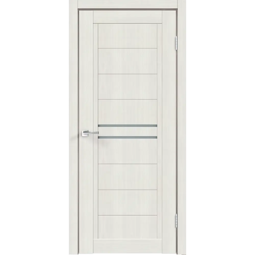 Комплект двери Некст 2 со стеклом 60x200 см ПВХ цвет дуб молочный с добором 100 мм VELLDORIS STLM-2200712