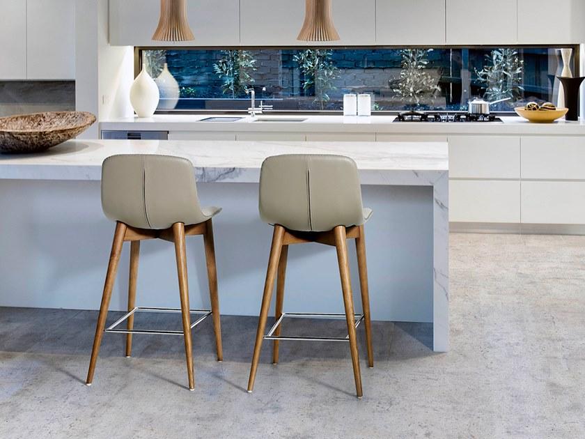 Angel Cerdá Кожаный барный стул с подставкой для ног New chair 4044 cs788-tab Angel Cerda - Вид №4