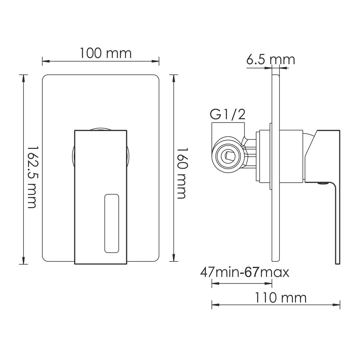 1551 Alme Смеситель для душа WasserKRAFT Alme 1500  - Вид №2