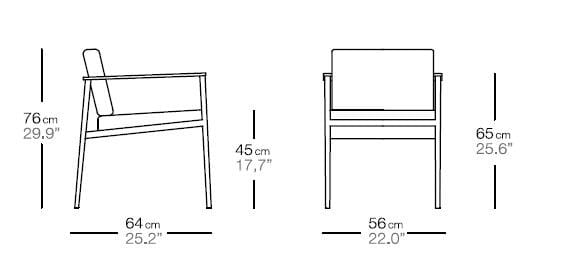 Мягкий садовый стул с подлокотниками Bivaq Vint ARCH-00038969 - Вид №6