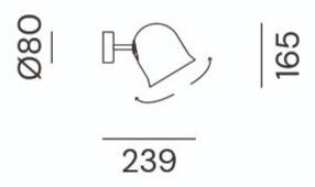 Il Fanale Регулируемый металлический настенный светильник с фиксированным кронштейном Narciso G2a1 / g2b1 / g2d1 - Вид №3