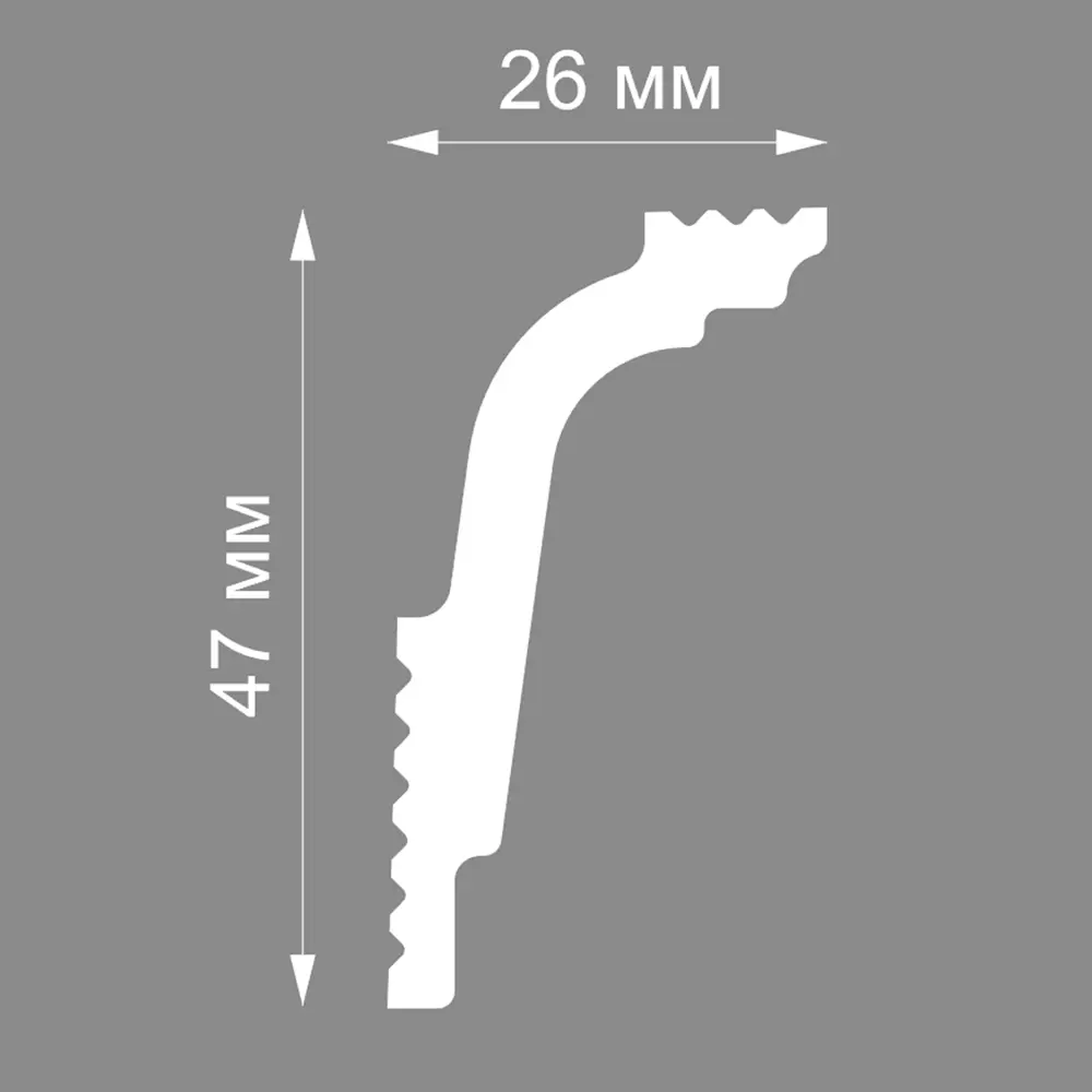 FORMAT Угловые элементы для потолочного плинтуса 47 мм - комплект из 4 штук 82999120 STLM-0038648 - Вид №2