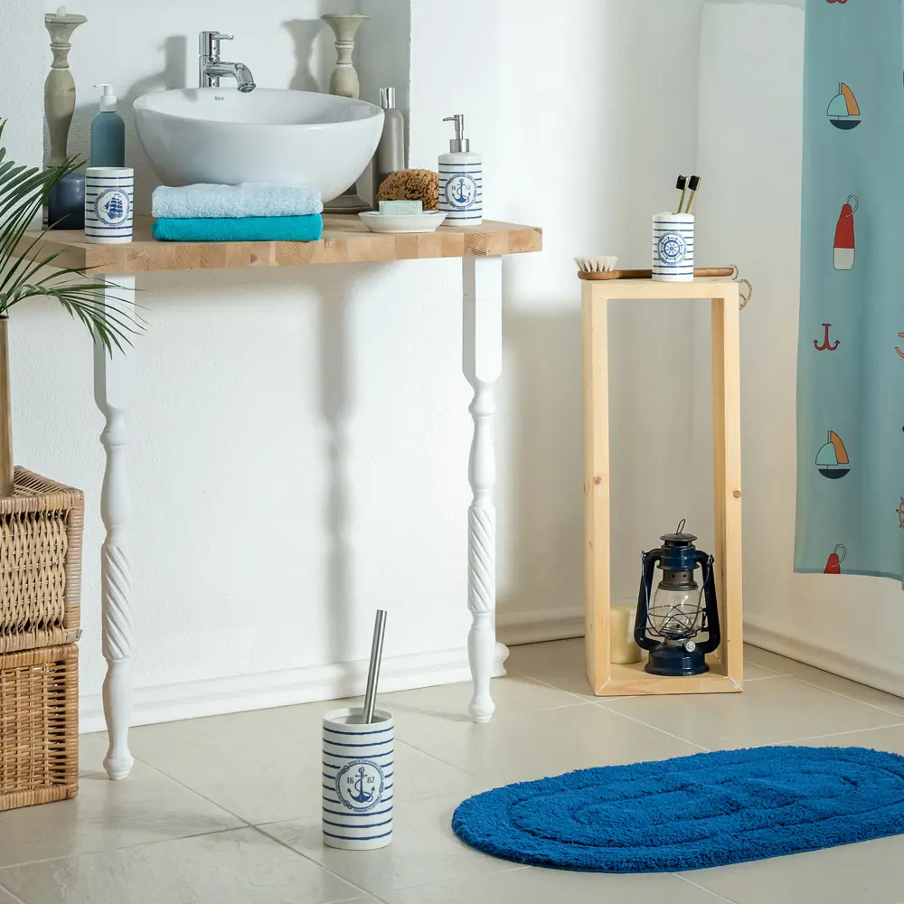 Ёршик для унитаза Adventure цвет белый/синий VERRAN STLM-2059167 - Вид №6