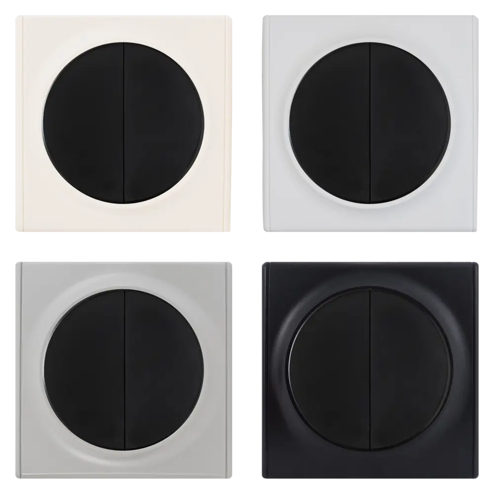 82127016 Выключатель встраиваемый Onekey Florence 2 клавиши, цвет чёрный STLM-0019901 ONEKEYELECTRO - Вид №1