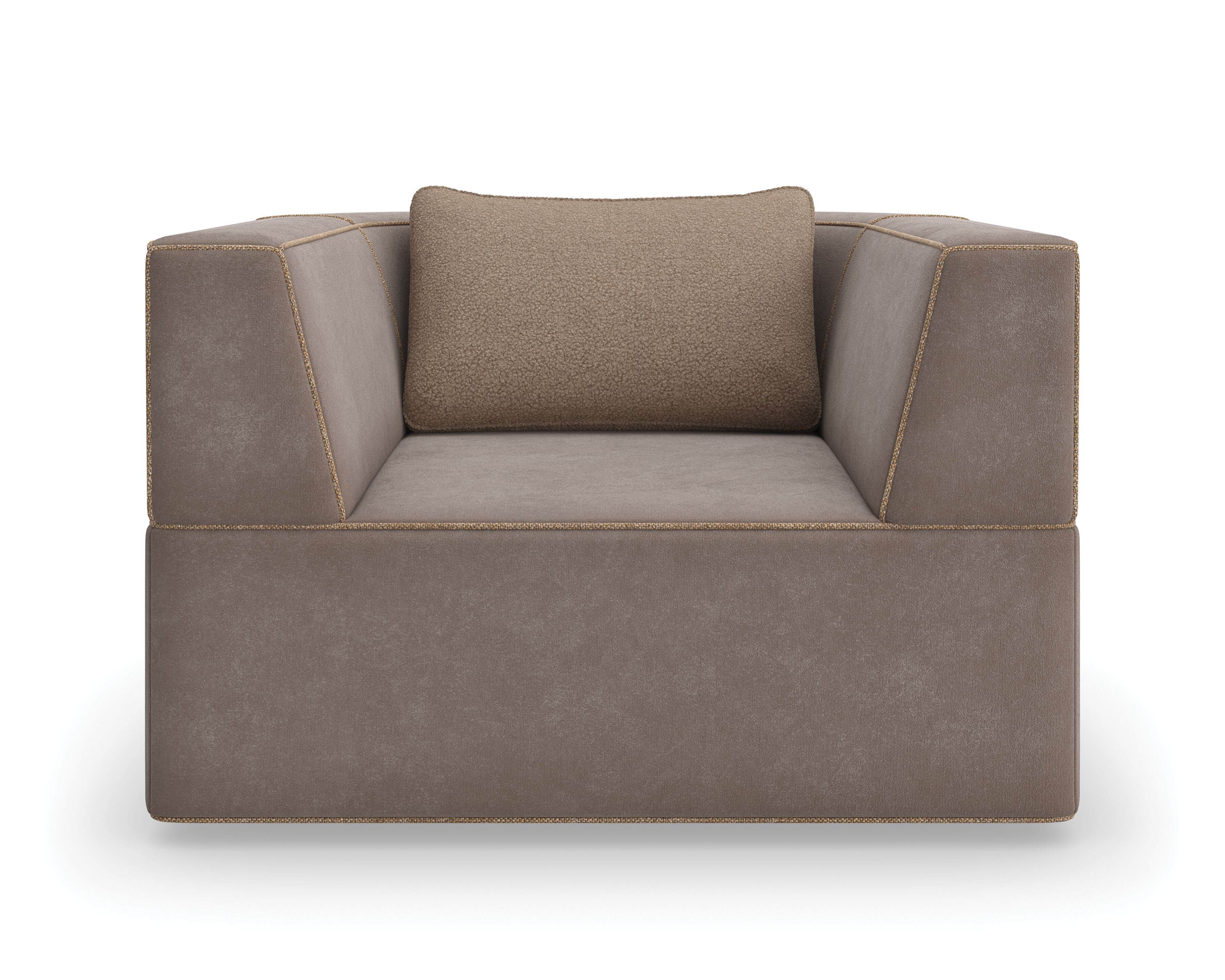 Кресло из нубука с подлокотниками Caracole Марбелья ARCH-00116508 - Вид №1