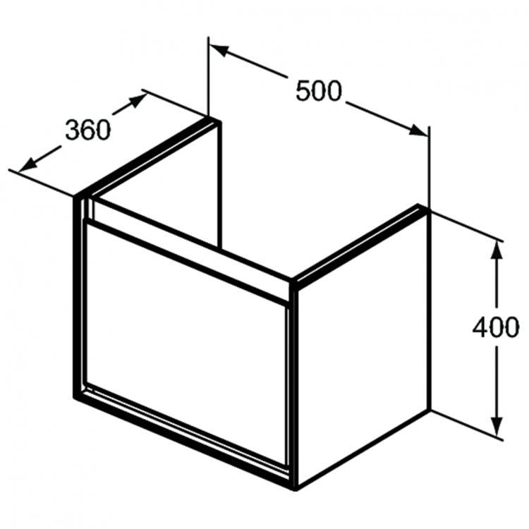 E0817EQ Тумба для раковины 50 см Ideal Standard CONNECT AIR - Вид №3