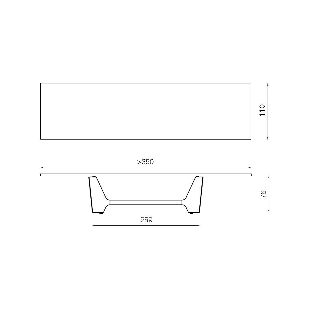Стол с алюминиевым основанием BALERI ITALIA FRATINO ARCH-00096013 - Вид №7